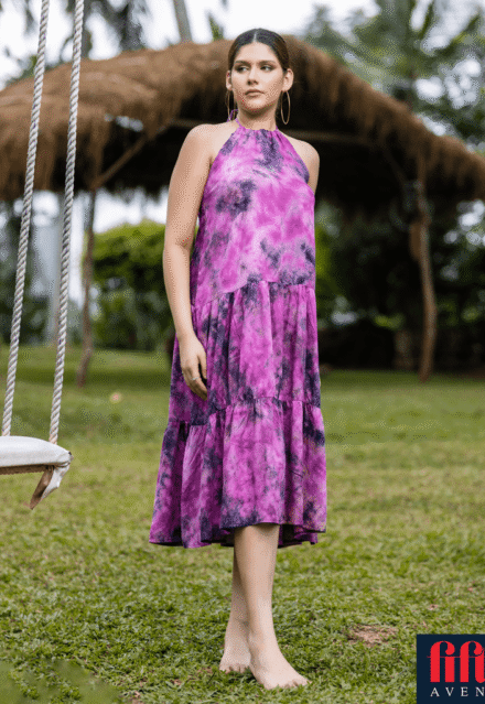 Batik Breeze Halter Neck Dress